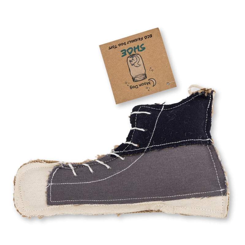 Sustainable Shoe-Shaped Canvas & Jute Chew Toy for Dogs