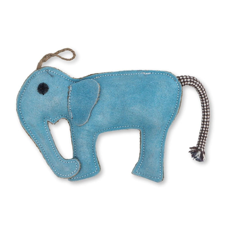 Artisan-Crafted Natural Leather Elephant Dog Chew Toy