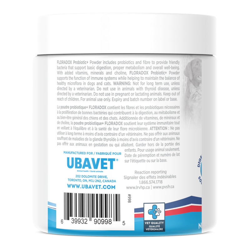 UBAVET Floradox Probiotic Powder for Dogs & Cats (5.3 oz / 150g)