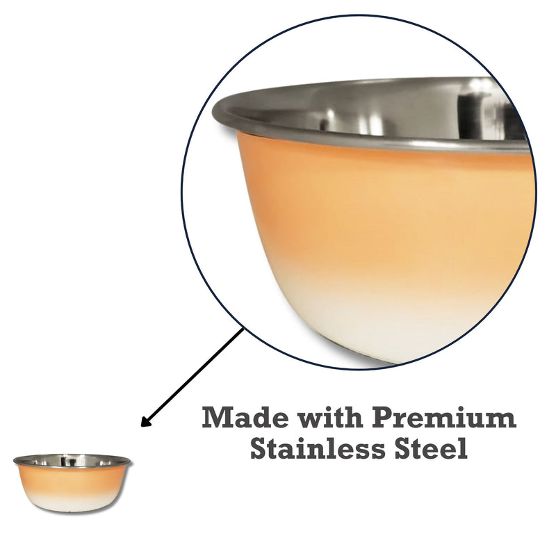 Eco-Friendly Stainless Steel Deep Dog Bowl - Peach Coral