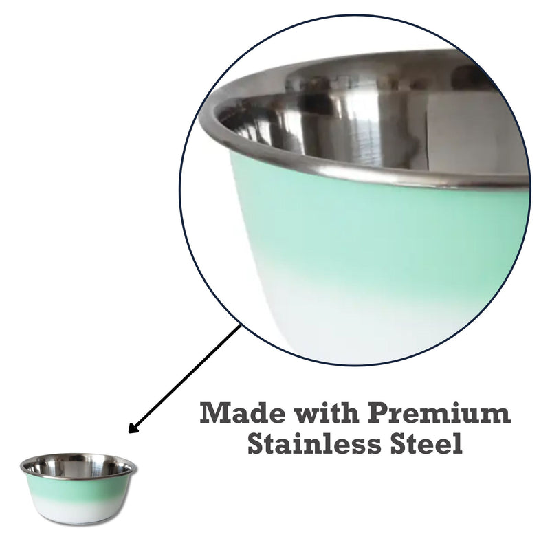 Eco-Friendly Stainless Steel Deep Dog Bowl - Mint Green