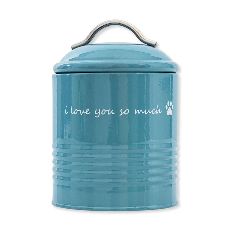 I Love You So Much Dog Treat Canister Gift Set - Blue