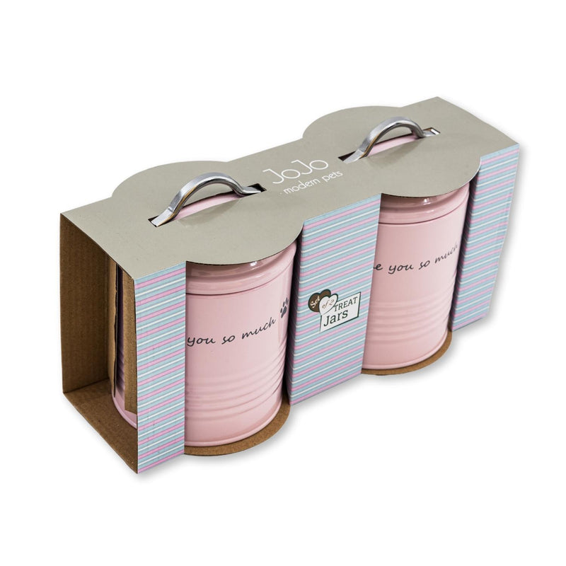 I Love You So Much Dog Treat Canister Gift Set - Pink