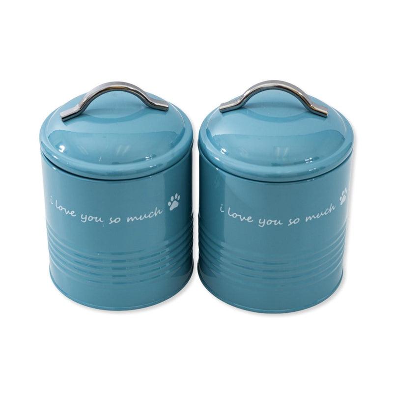 I Love You So Much Dog Treat Canister Gift Set - Blue