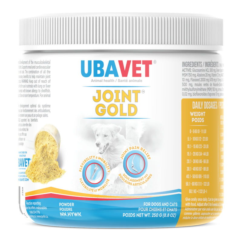 UBAVET Joint Gold Joint Care Powder for Dogs & Cats (8.8 oz / 250g)