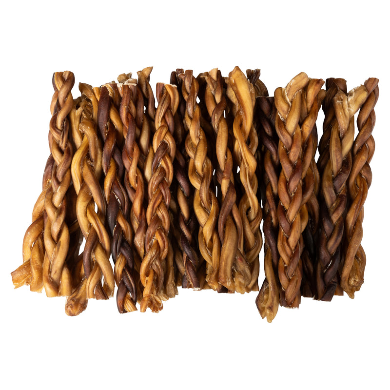 12” Thin Braided Bully Sticks - All-Natural Dog Treats