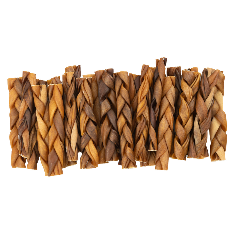 6” Standard Braided Collagen Stick Dog Treats – All-Natural, Long-Lasting, Single Ingredient Chews