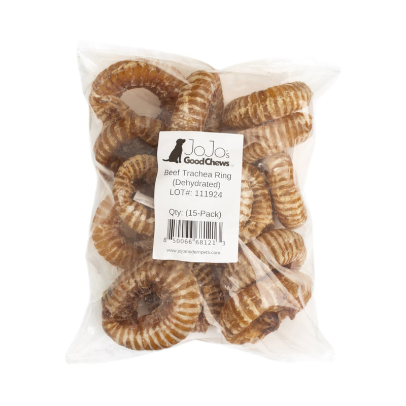 2"-4" Beef Trachea Ring All Natural Dog Treat (15/case)