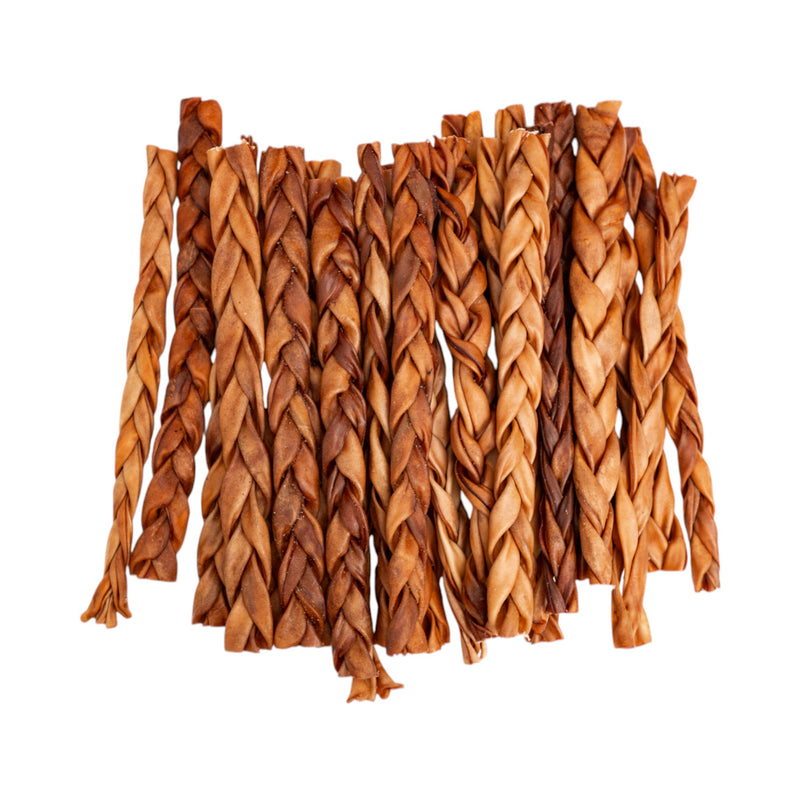 Braided Collagen Stick Dog Treats - 12" Standard (25/case)