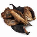 Natural, single-ingredient beef ears with hair that provide a satisfying chew and a natural source of dietary fiber, with 10 whole ears per bag.