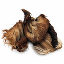Natural, single-ingredient beef ears with hair that provide a satisfying chew and a natural source of dietary fiber, with 10 whole ears per bag.