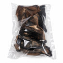 Natural, single-ingredient beef ears with hair that provide a satisfying chew and a natural source of dietary fiber, with 10 whole ears per bag.