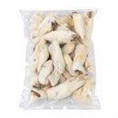 Made from 100% rabbit front feet with fur intact, these single-ingredient natural dog chews offer a crunchy, alternative-protein treat in a 30-count bulk bag.