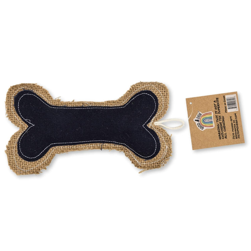 Sustainable Jean Leather-Jute Bone Pillow Dog Chew Toy