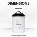 Black & White Pet Food & Treat Storage Canisters (Set of 3)