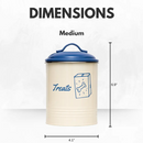 French Blue Pet Food & Treat Storage Canisters (Set of 3)