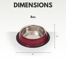 Eco-friendly Non Skid Ribbed Cat & Dog Bowl (Merlot Red)