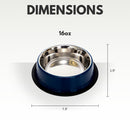 Eco-friendly Non Skid Ribbed Cat & Dog Bowl (Poseidon Blue)