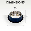Eco-friendly Non Skid Ribbed Cat & Dog Bowl (Poseidon Blue)