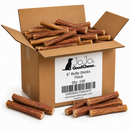 6” Thick Beef Bully Stick Dog Treats | Natural Long-Lasting Chews