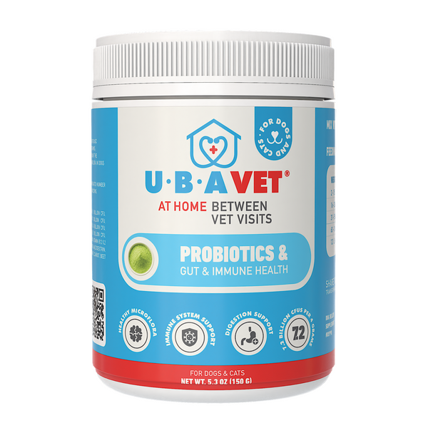 UBAVET Probiotics & Gut + Immune Health Support for Dogs