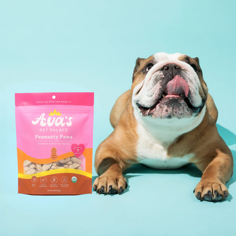 Ava's Pet Palace Organic Baked Dog Treats - Peanutty Paws