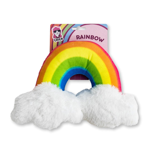 Enchanted Rainbow Magical Squeaker & Crinkle Plush Dog Toy