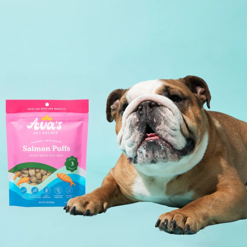 Ava's Pet Palace Freeze Dried Dog Treats - Salmon Puffs