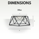 Modern Artisan Geometric Single Dog Bowl Elevated Feeder