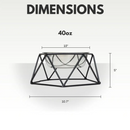 Modern Artisan Geometric Single Dog Bowl Elevated Feeder