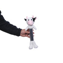 Black and White Cow Corduroy Plush Squeaking Dog Chew Toy