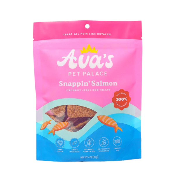 Ava's Pet Palace Crunchy Jerky Dog Treats - Snappin' Salmon