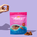 Ava's Pet Palace Crunchy Jerky Dog Treats - Snappin' Salmon ( 6-Pack on Hanging Clip Strips )