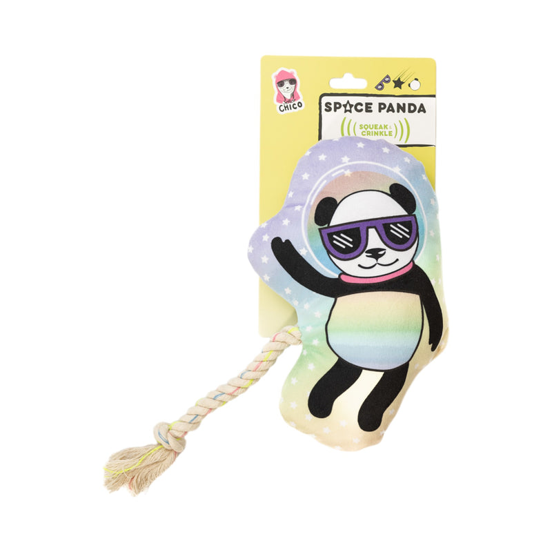 The Cosmic Crew: Soft, Cuddly Space Panda Plush Dog Toy