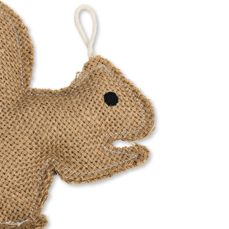 Rustic Jute Squirrel: Sustainable Eco Dog Chew Toy