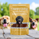 Country Living Sweet Potato Chips Dog Treats – 8oz Bag – 100% Natural, Single-Ingredient, Grain-Free Dog Treats – Healthy Chews – No Additives or Preservatives