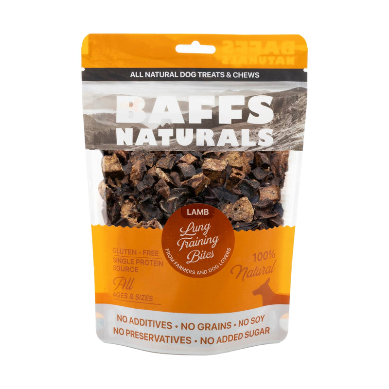 BAFFS NATURALS Lamb Lung Training Bites – All-Natural, Protein-Packed Dog Treats