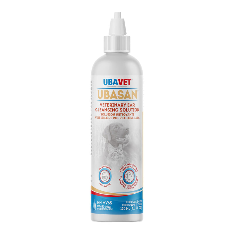 UBAVET Ubasan Ear Cleansing Solution for Dogs & Cats (4 fl oz / 120ml)