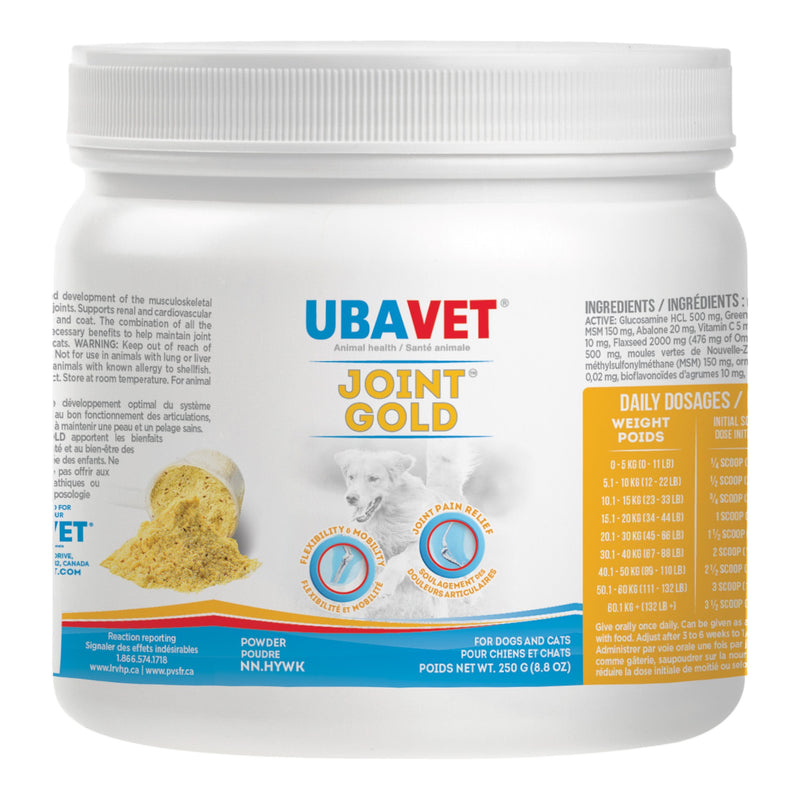 UBAVET Joint Gold Joint Care Powder for Dogs & Cats (8.8 oz / 250g)