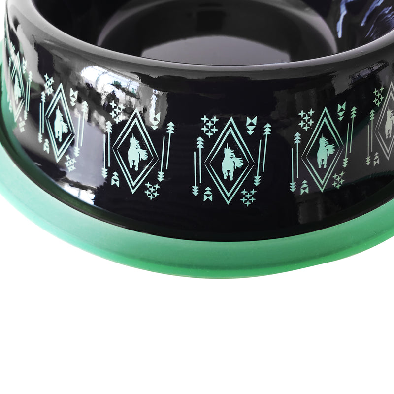 Eco-friendly Non Skid Boho Stainless Steel Dog Bowl - Black (24 oz)