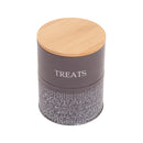 Set of 2 Pet Treat Storage Canister - Volcanic Gray & White