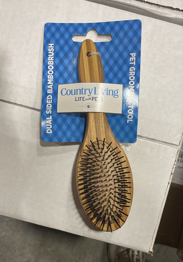 Country Living Dual Sided Dog Bamboo Grooming Brush