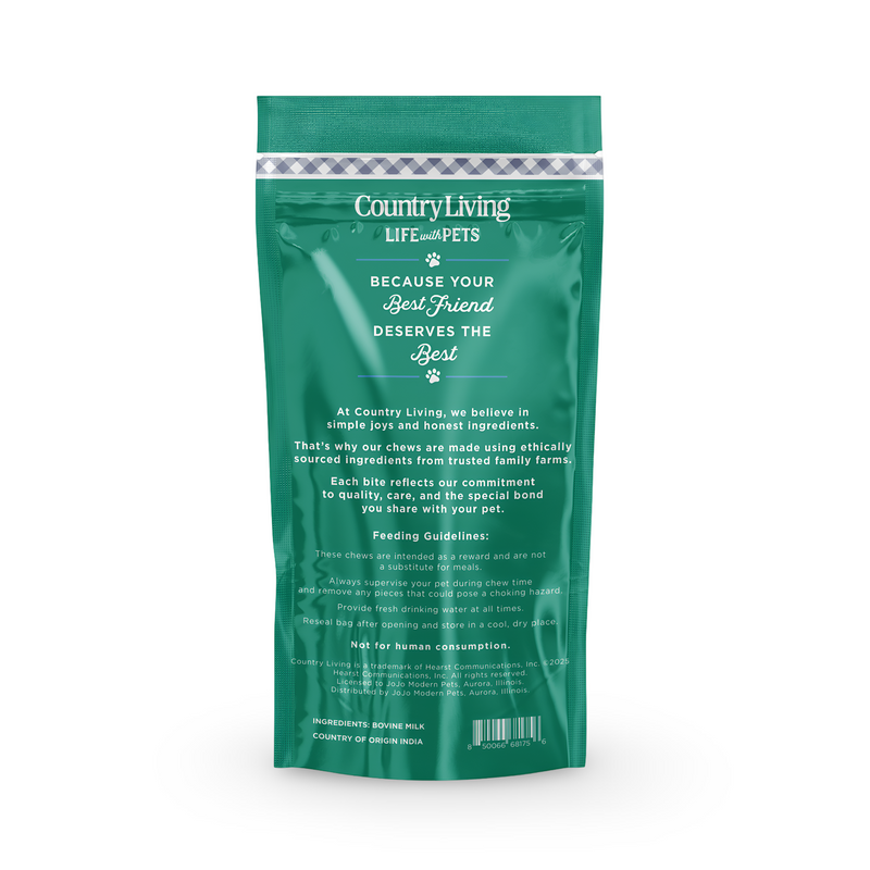 Country Living Natural Yak Cheese Chew Bars for Dogs – Large Size (2 per Bag) – Long-Lasting, High-Protein, Grain-Free Dog Chews – All-Natural, No Preservatives, Gluten-Free – Supports Dental Health