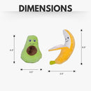 avocado and banana plush dog toy gift set cute dog toys