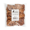 BBQ basted beef cheek chips dog treats, 4 by 4 inch natural chews (25-count)