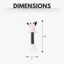 black and white cow corduroy plush squeaky dog toy