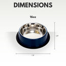 Blue eco-friendly non-skid cat and dog bowl