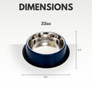Blue eco-friendly non-skid cat and dog bowl