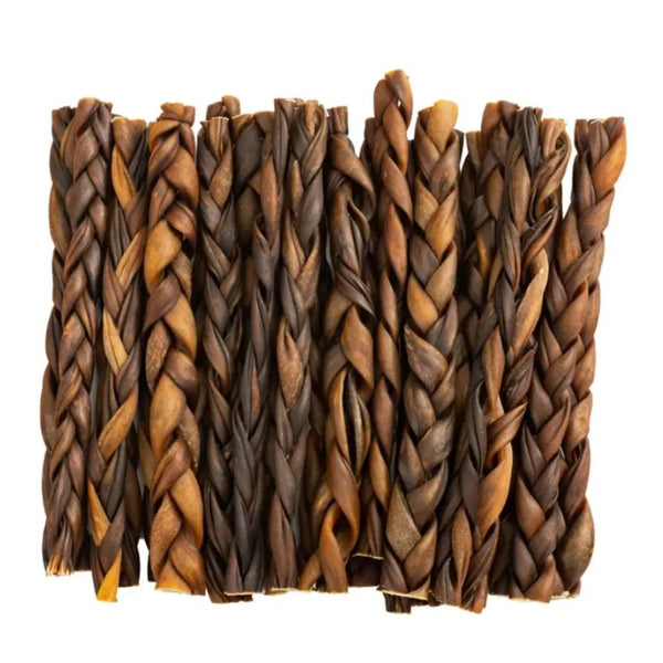 Braided collagen stick dog chews 12 inch jumbo 15 count