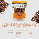 BAFFS NATURALS braided lamb pizzle dog chews